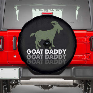 Funny Dad Spare Tire Cover Funny Goat Daddy Fathers Day Presents For Goat Lovers TS10 Black Print Your Wear