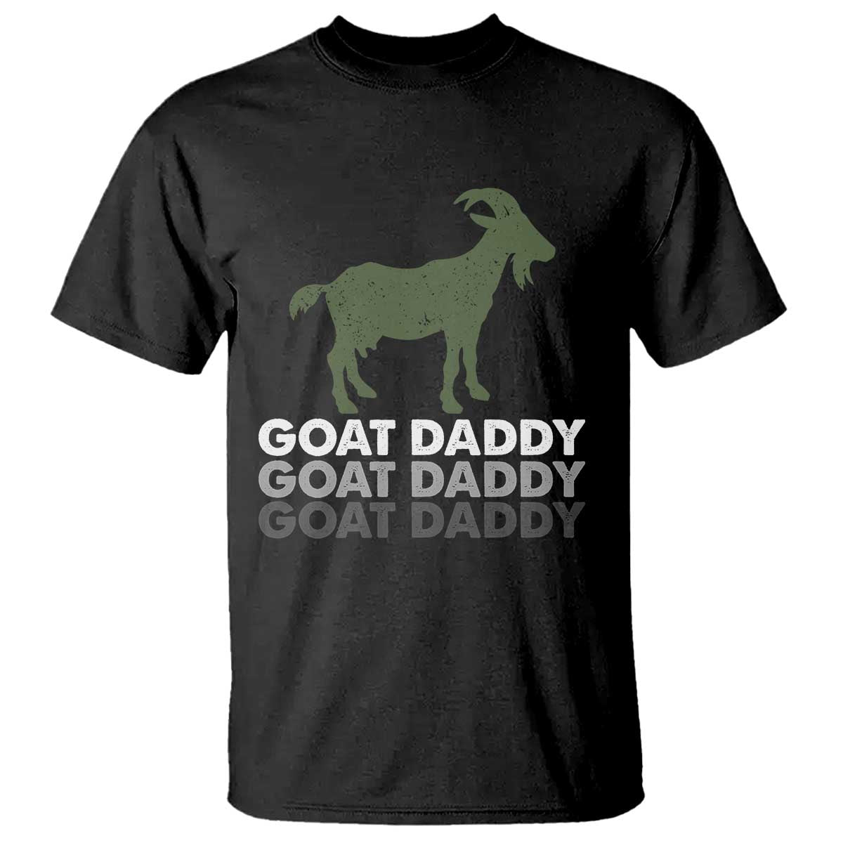 Funny Dad T Shirt Funny Goat Daddy Fathers Day Presents For Goat Lovers TS10 Black Print Your Wear