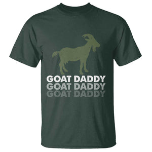 Funny Dad T Shirt Funny Goat Daddy Fathers Day Presents For Goat Lovers TS10 Dark Forest Green Print Your Wear