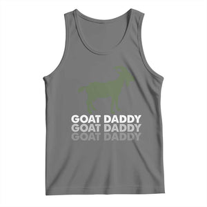 Funny Dad Tank Top Funny Goat Daddy Fathers Day Presents For Goat Lovers TS10 Black Heather Print Your Wear