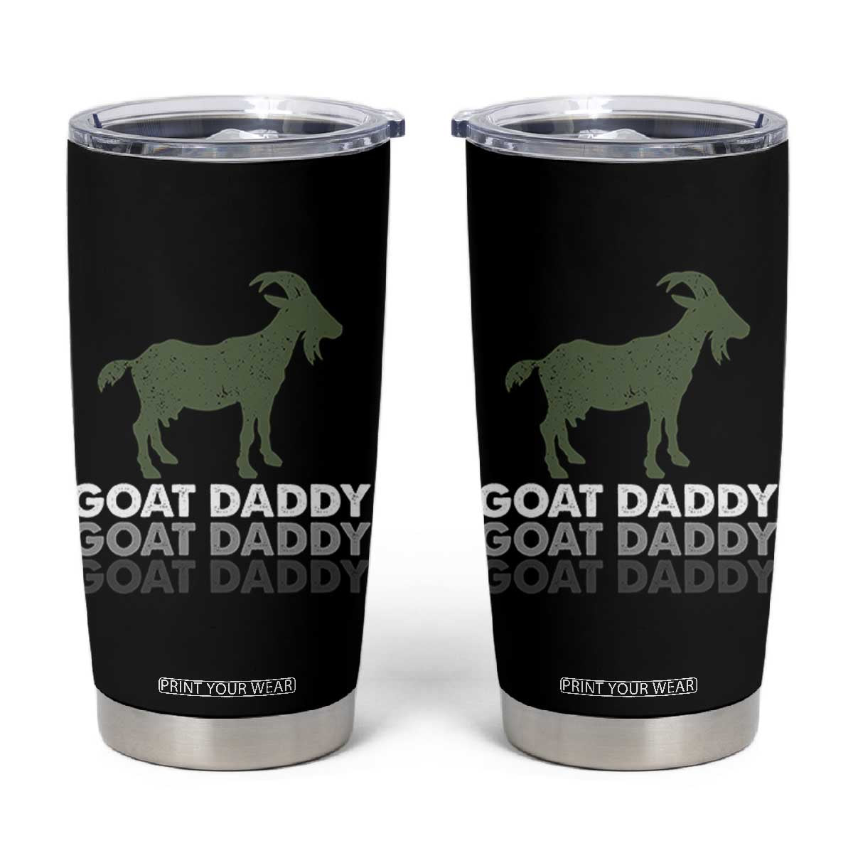 Funny Dad Tumbler Cup Funny Goat Daddy Fathers Day Presents For Goat Lovers TS10 Black Print Your Wear