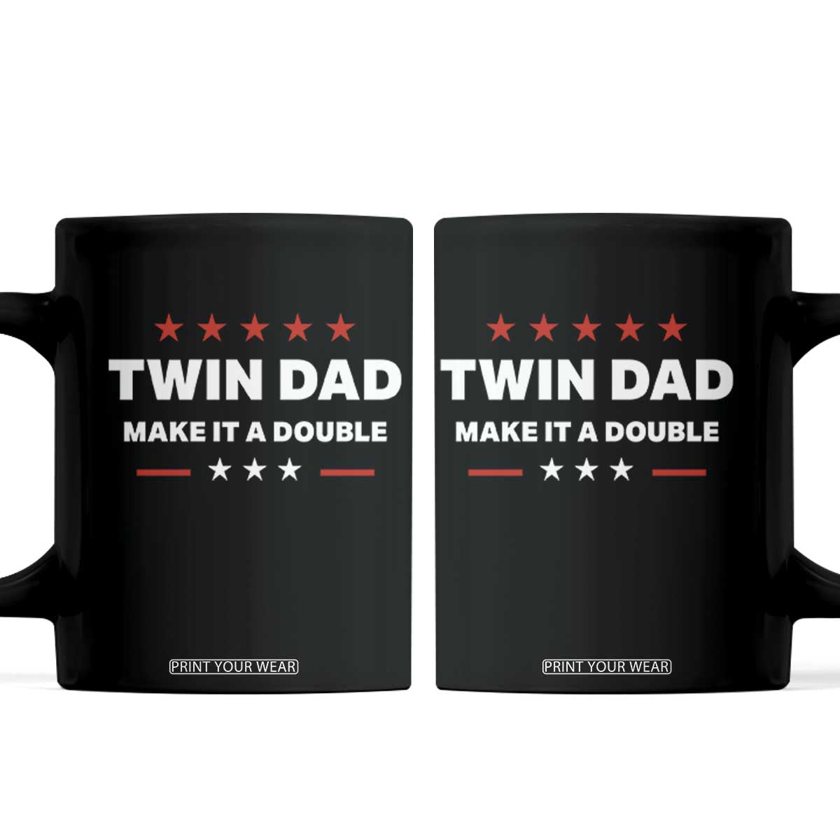 Retro Twin Dad Coffee Mug Make It A Double Fathers Day