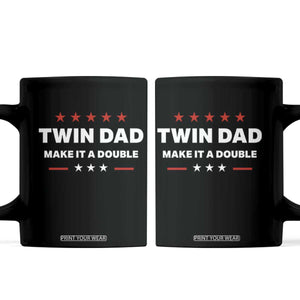 Retro Twin Dad Coffee Mug Make It A Double Fathers Day
