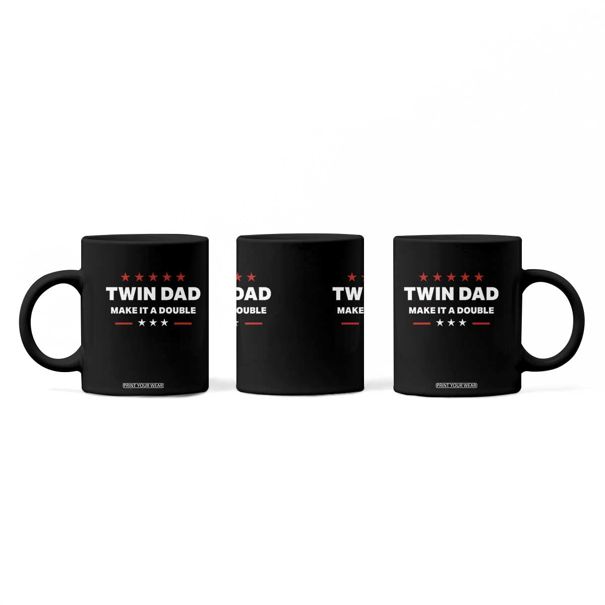 Retro Twin Dad Coffee Mug Make It A Double Fathers Day