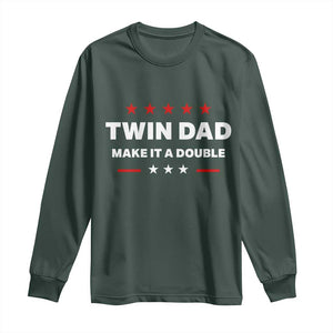 Retro Twin Dad Long Sleeve Shirt Make It A Double Fathers Day