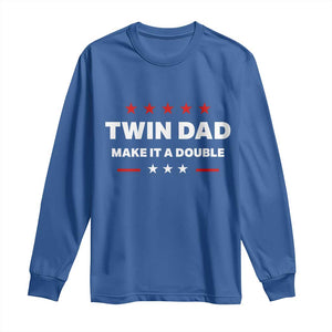 Retro Twin Dad Long Sleeve Shirt Make It A Double Fathers Day