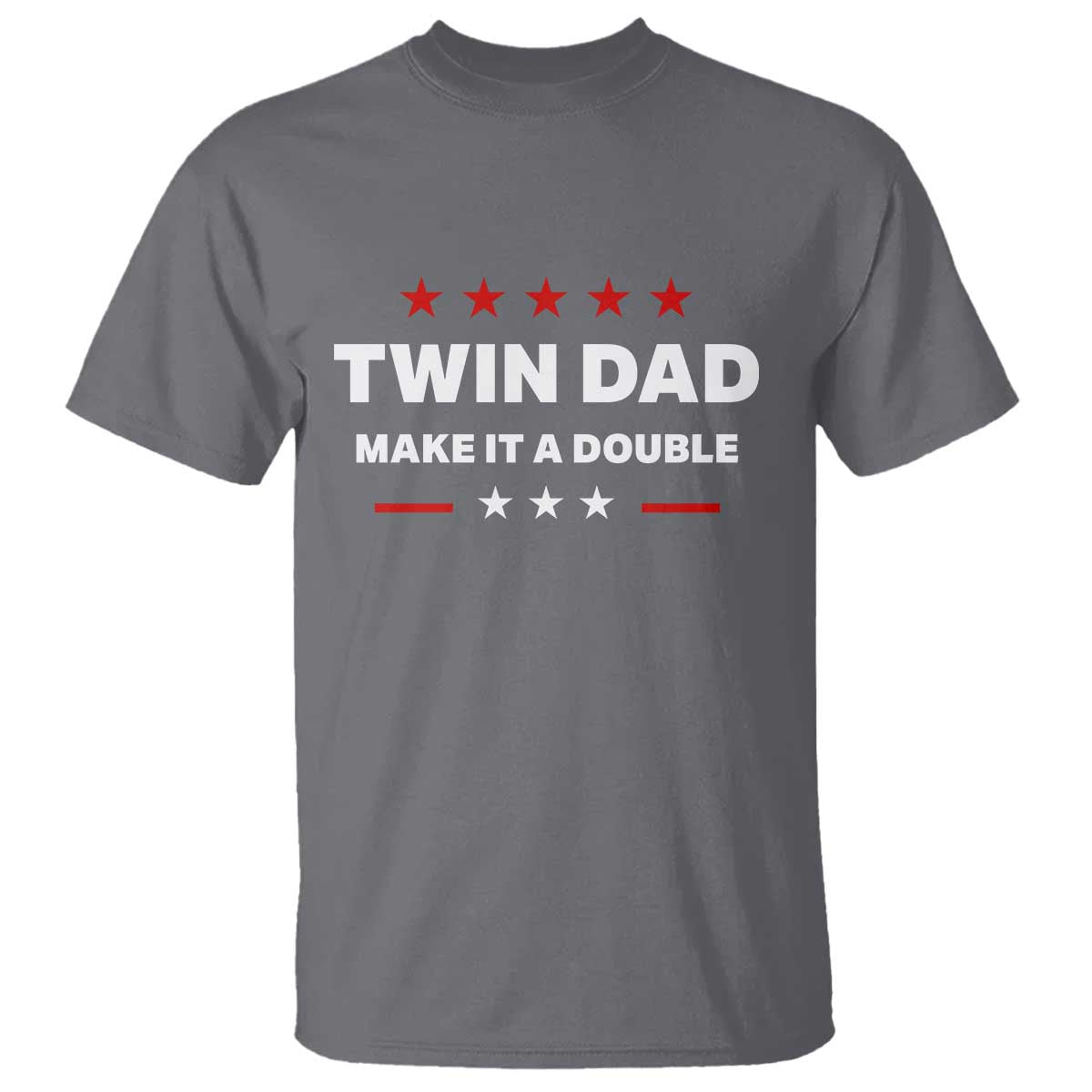 Retro Twin Dad T Shirt Make It A Double Fathers Day