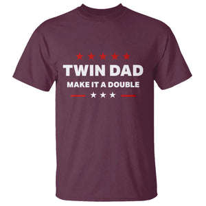 Retro Twin Dad T Shirt Make It A Double Fathers Day