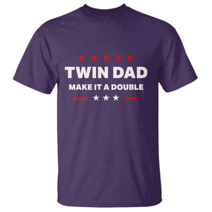 Retro Twin Dad T Shirt Make It A Double Fathers Day