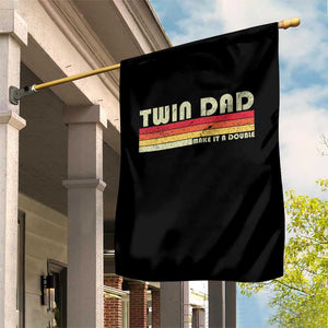 Retro Twin Dad Garden Flag Make It A Double Vintage Cool 70s 80s Style Sunset TS10 Print Your Wear
