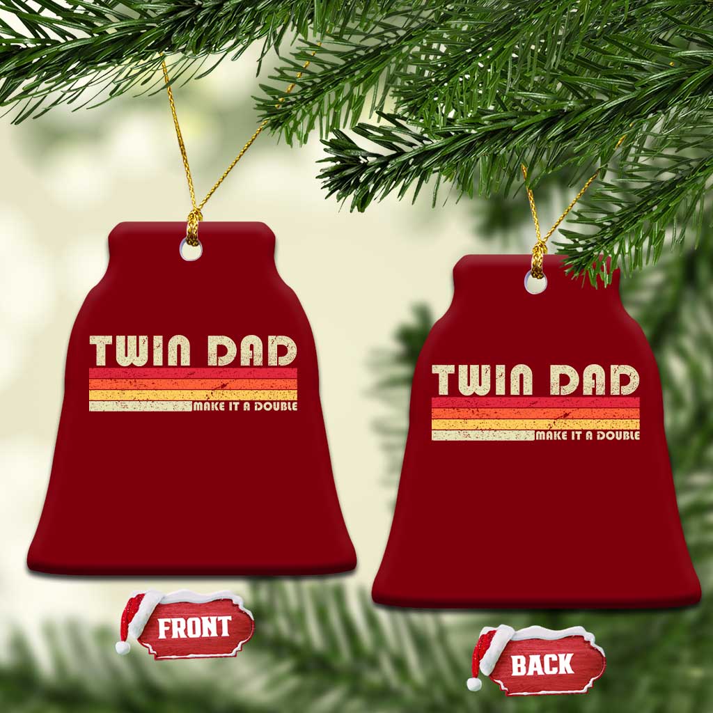 Retro Twin Dad Ceramic Ornament Make It A Double Vintage Cool 70s 80s Style Sunset TS10 Print Your Wear