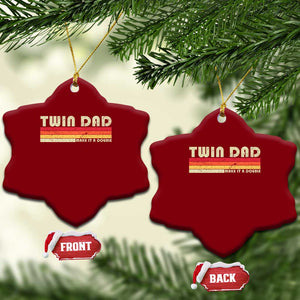 Retro Twin Dad Ceramic Ornament Make It A Double Vintage Cool 70s 80s Style Sunset TS10 Print Your Wear