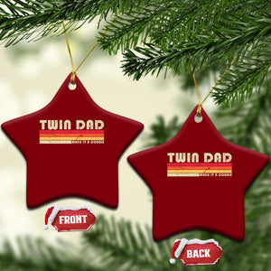 Retro Twin Dad Ceramic Ornament Make It A Double Vintage Cool 70s 80s Style Sunset TS10 Print Your Wear