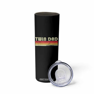 Retro Twin Dad Skinny Tumbler Make It A Double Vintage Cool 70s 80s Style Sunset TS10 Print Your Wear