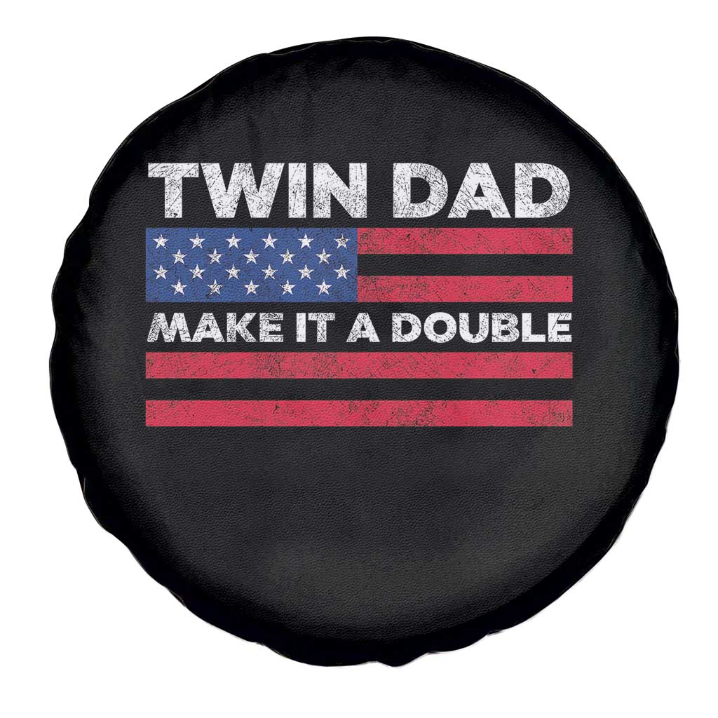 Retro Twin Dad Spare Tire Cover Make It A Double US Flag Fathers Day TS10 Print Your Wear