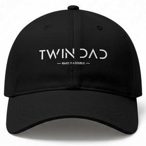 Retro Twin Dad Baseball Cap Subtle Make It A Double Minimal Fathers Day
