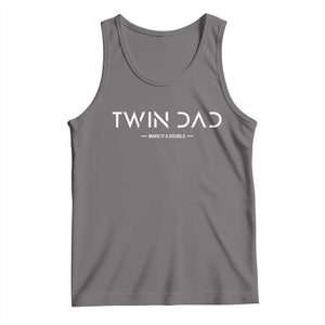 Retro Twin Dad Tank Top Subtle Make It A Double Minimal Fathers Day