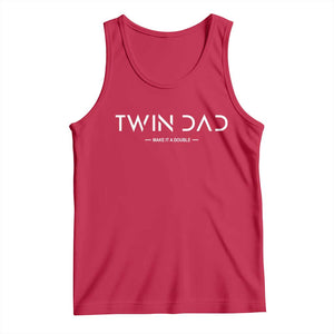 Retro Twin Dad Tank Top Subtle Make It A Double Minimal Fathers Day