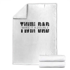 Retro Twin Dad Throw Blanket Subtle Make It A Double Fathers Day