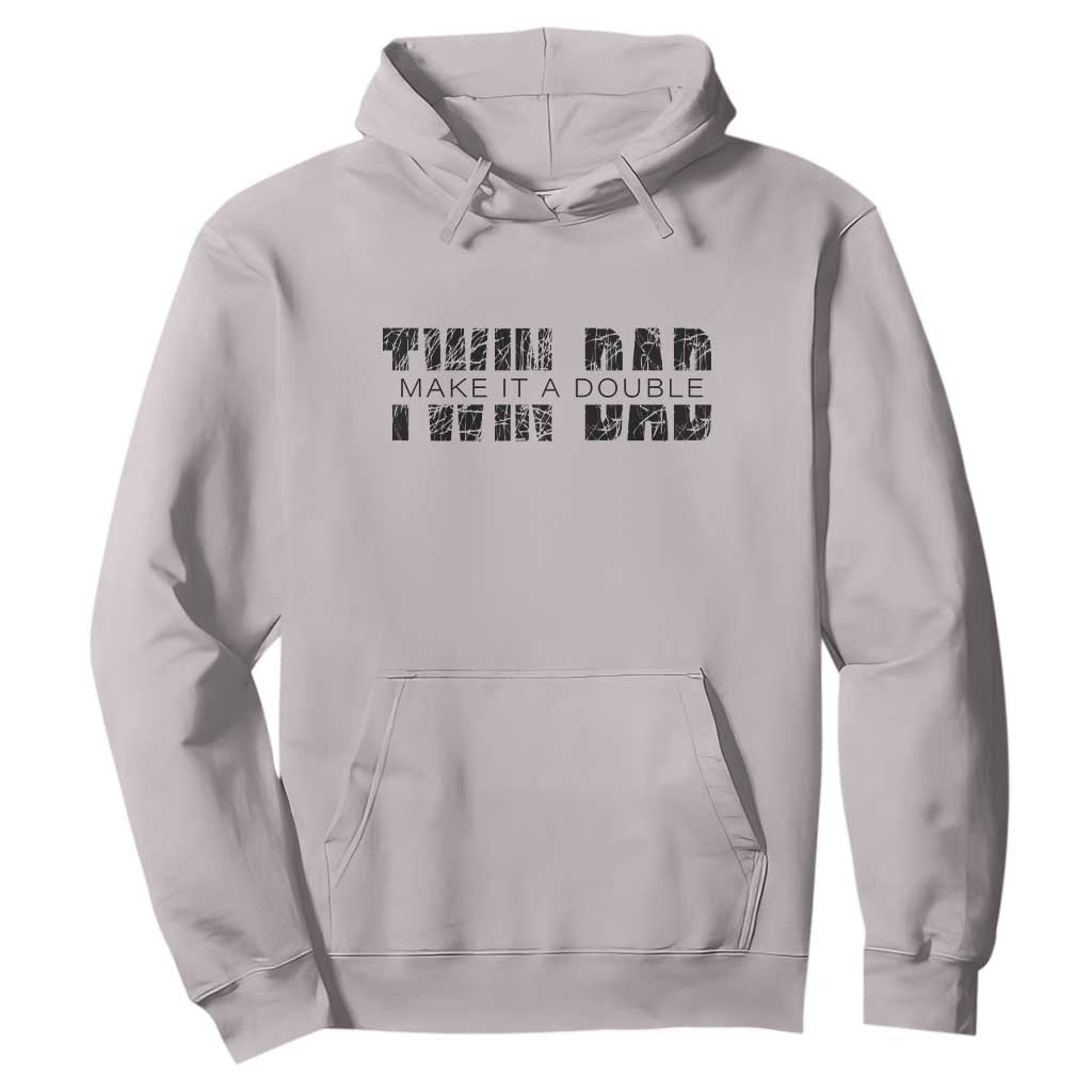 Retro Twin Dad Hoodie Subtle Make It A Double Fathers Day