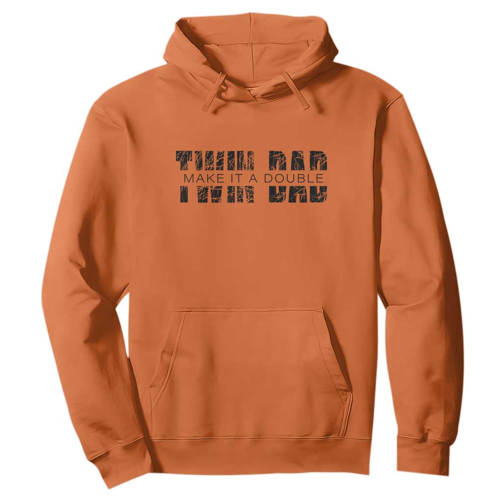 Retro Twin Dad Hoodie Subtle Make It A Double Fathers Day