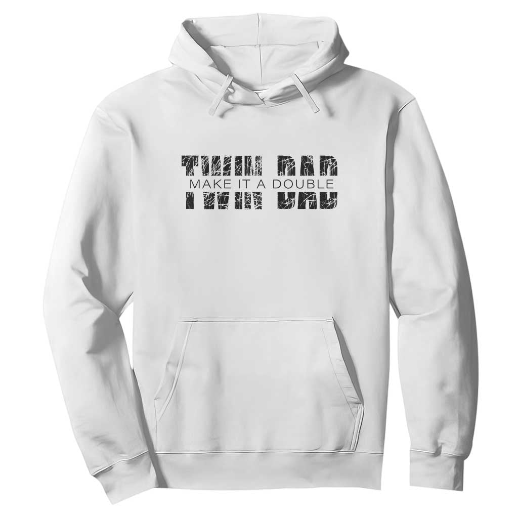 Retro Twin Dad Hoodie Subtle Make It A Double Fathers Day