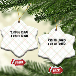 Retro Twin Dad Ceramic Ornament Subtle Make It A Double Fathers Day