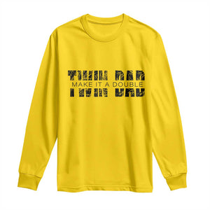 Retro Twin Dad Long Sleeve Shirt Subtle Make It A Double Fathers Day