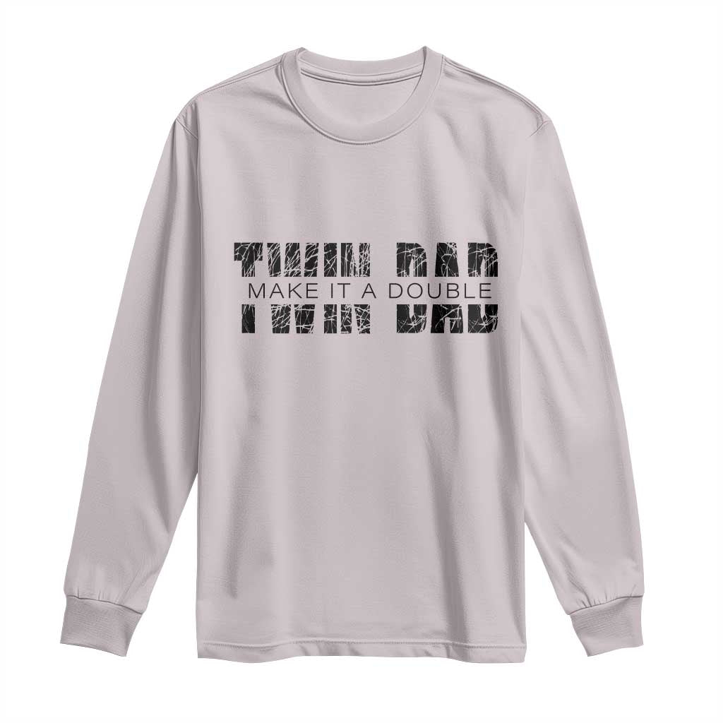 Retro Twin Dad Long Sleeve Shirt Subtle Make It A Double Fathers Day