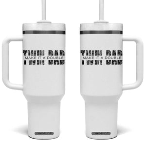 Retro Twin Dad Tumbler With Handle Subtle Make It A Double Fathers Day