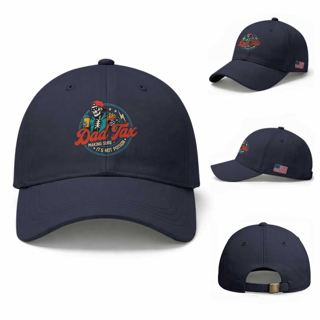 Skeleton Dad Tax Making Sure Its Not Poison Baseball Cap Husband Daddy Fathers Day Gift