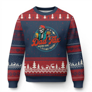 Skeleton Dad Tax Making Sure Its Not Poison Ugly Christmas Sweater Husband Daddy Fathers Day Gift
