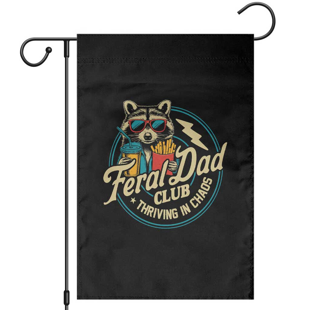 Feral Dad Club Garden Flag Funny Raccoon Dad Birthday Fathers Day Gift TS10 Black Print Your Wear