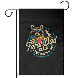 Feral Dad Club Garden Flag Funny Raccoon Dad Birthday Fathers Day Gift TS10 Black Print Your Wear