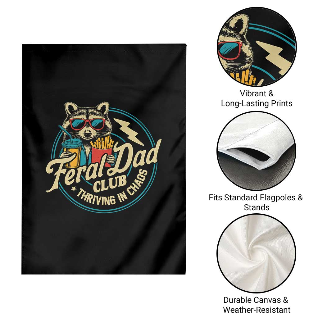 Feral Dad Club Garden Flag Funny Raccoon Dad Birthday Fathers Day Gift TS10 Print Your Wear