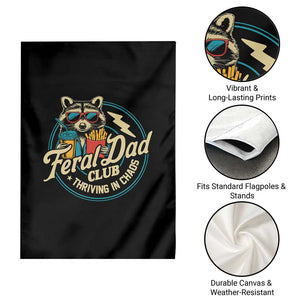 Feral Dad Club Garden Flag Funny Raccoon Dad Birthday Fathers Day Gift TS10 Print Your Wear