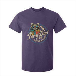 Feral Dad Club T Shirt For Kid Funny Raccoon Dad Birthday Fathers Day Gift TS10 Purple Print Your Wear