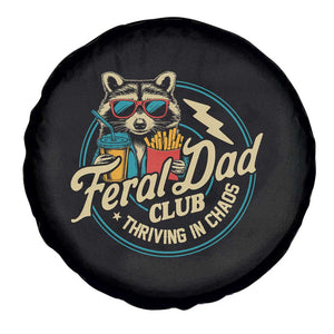 Feral Dad Club Spare Tire Cover Funny Raccoon Dad Birthday Fathers Day Gift TS10 Print Your Wear