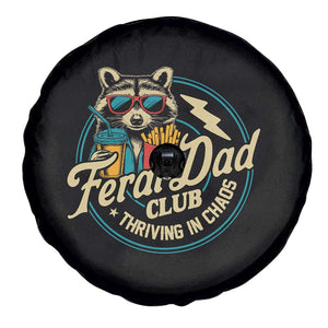 Feral Dad Club Spare Tire Cover Funny Raccoon Dad Birthday Fathers Day Gift TS10 Print Your Wear