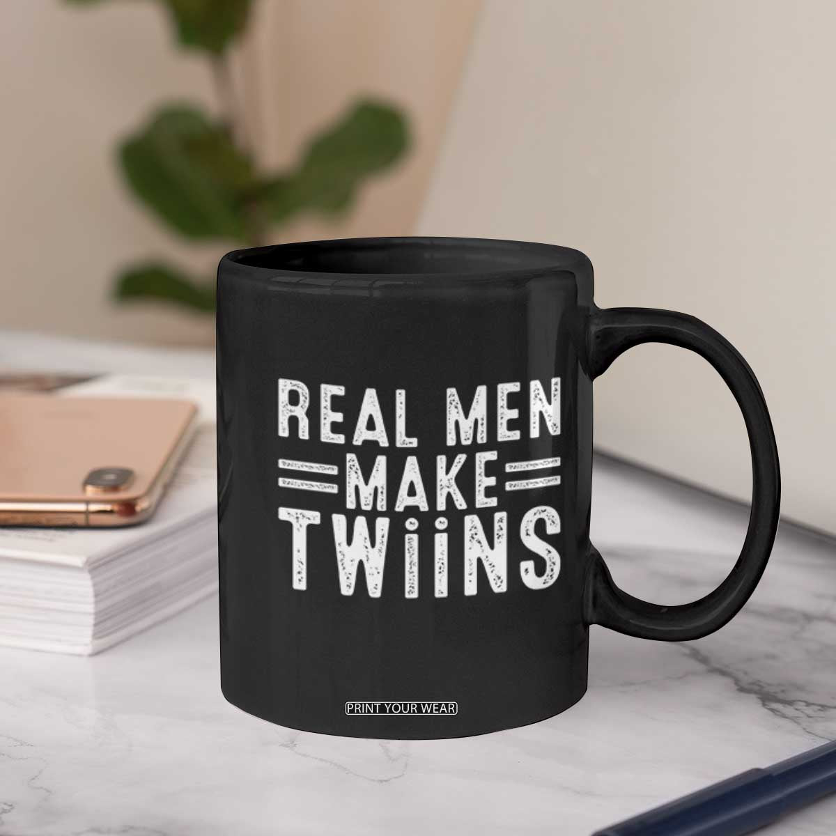 Funny Twin Dad Coffee Mug Real Men Make Twins Daddy Humor Fathers Day TS10 Print Your Wear