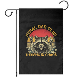 Feral Dad Club Garden Flag Funny Raccoon Dad Retro Fathers Day Gift