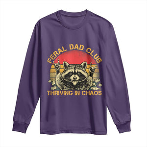 Feral Dad Club Long Sleeve Shirt Funny Raccoon Dad Retro Fathers Day Gift