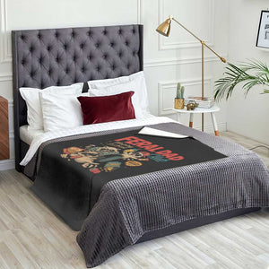 Funny Raccoon Dad Throw Blanket Feral Dad Club Fathers Day Gift TS10 Print Your Wear
