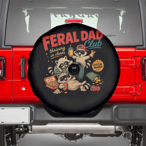 Funny Raccoon Dad Spare Tire Cover Feral Dad Club Fathers Day Gift TS10 Black Print Your Wear