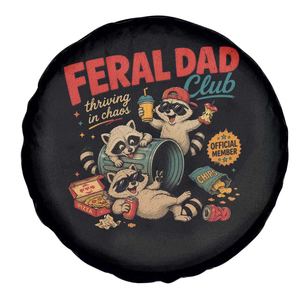 Funny Raccoon Dad Spare Tire Cover Feral Dad Club Fathers Day Gift TS10 Print Your Wear