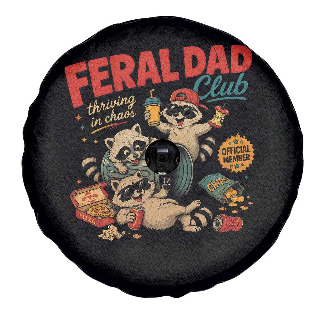 Funny Raccoon Dad Spare Tire Cover Feral Dad Club Fathers Day Gift TS10 Print Your Wear