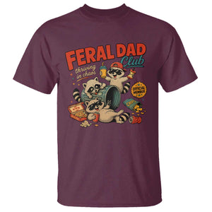 Funny Raccoon Dad T Shirt Feral Dad Club Fathers Day Gift TS10 Maroon Print Your Wear