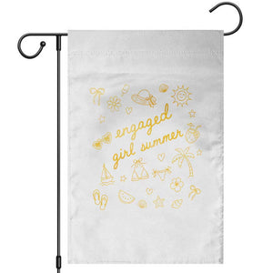 Engaged Girl Summer Garden Flag Bride To Be Engagement