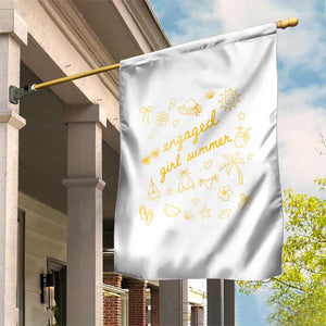 Engaged Girl Summer Garden Flag Bride To Be Engagement
