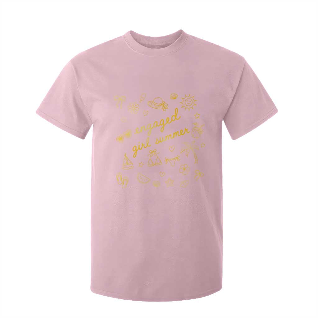 Engaged Girl Summer T Shirt For Kid Bride To Be Engagement